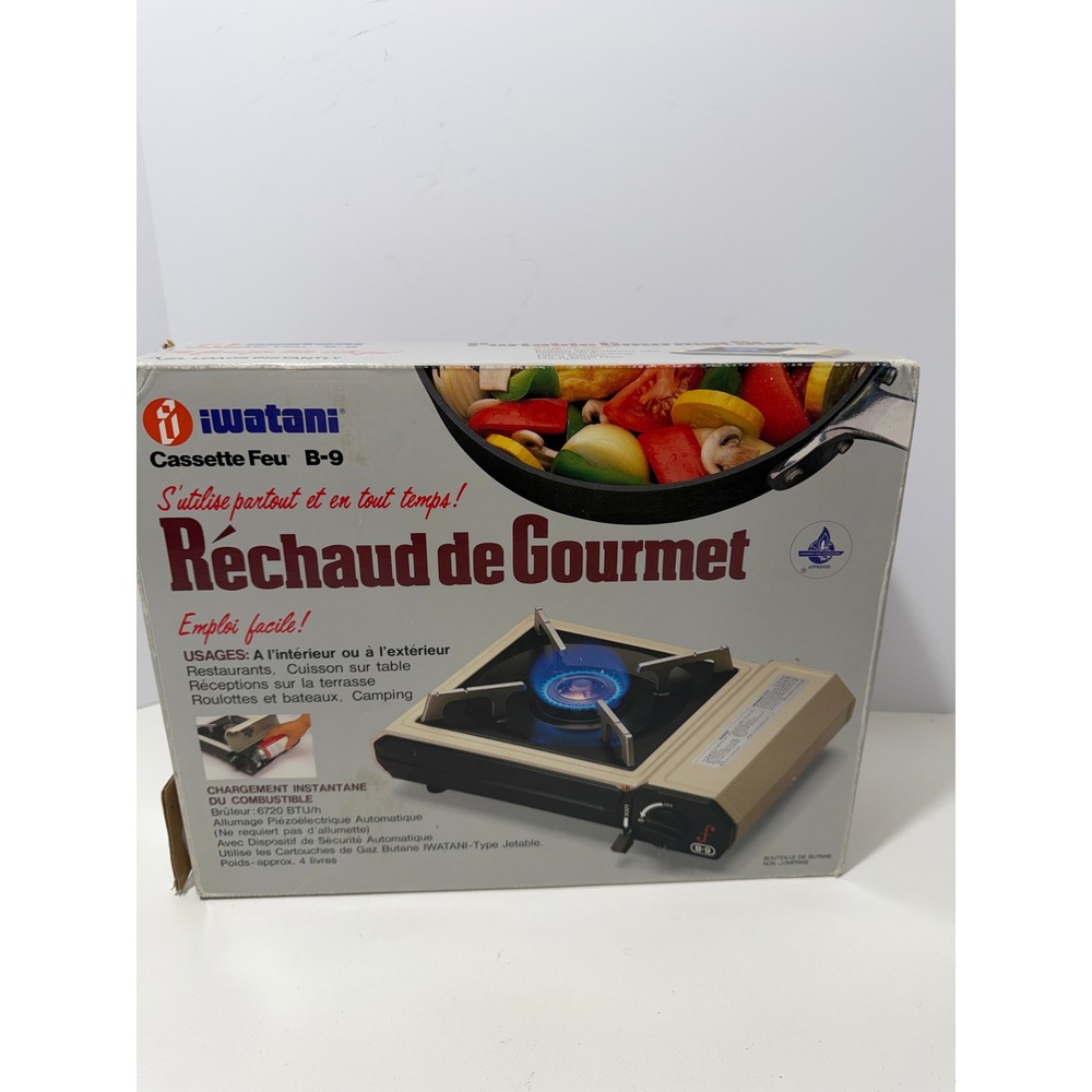 Iwatani Cassette Feu B-9 Portable‎ Gourmet Stove Butane Burner 6720 BTU Japan